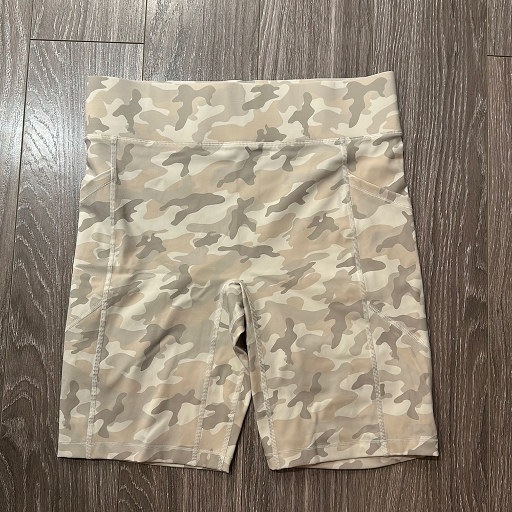 All Access Neutral Camo Print Bike Shorts